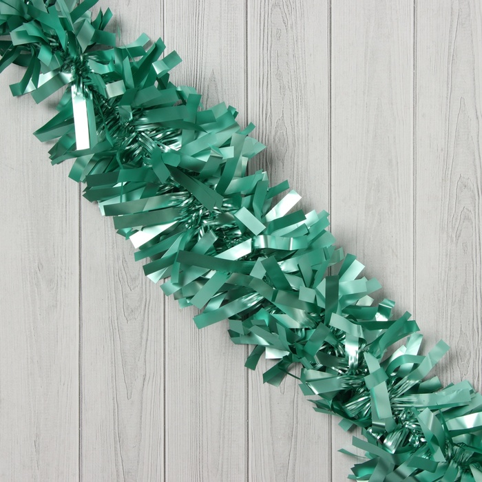 Мишура новогодняя «Зимнее волшебство. Праздничное свечение», d=9 см, 200 см, зелёный - Фото 1