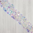 Мишура новогодняя «Зимнее волшебство. Праздничный отблеск», классика, d=8 см, 200 см, перламутровый прозрачный - Фото 1