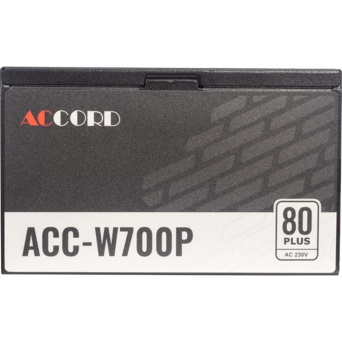 Блок питания Accord ATX 700W ACC-W700P 80 PLUS WHITE (20+4pin) 120mm fan 6xSATA RTL - фото 51635914