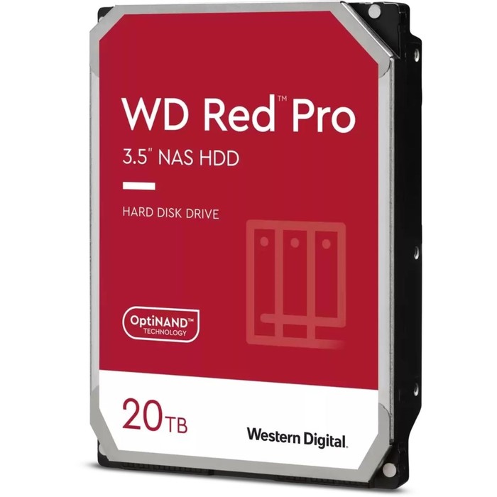 Жесткий диск WD SATA-III 20TB WD201KFGX NAS Red Pro (7200rpm) 512Mb 3.5" - фото 51638492