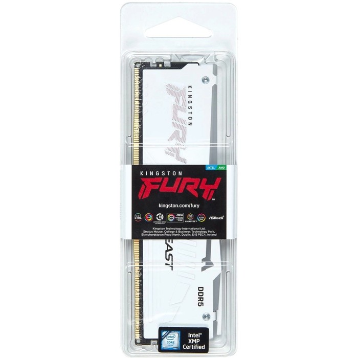 Память DDR5 16GB 6000MHz Kingston KF560C36BWEA-16 Fury Beast White Expo RGB RTL Gaming PC5-   107350 - фото 51636162