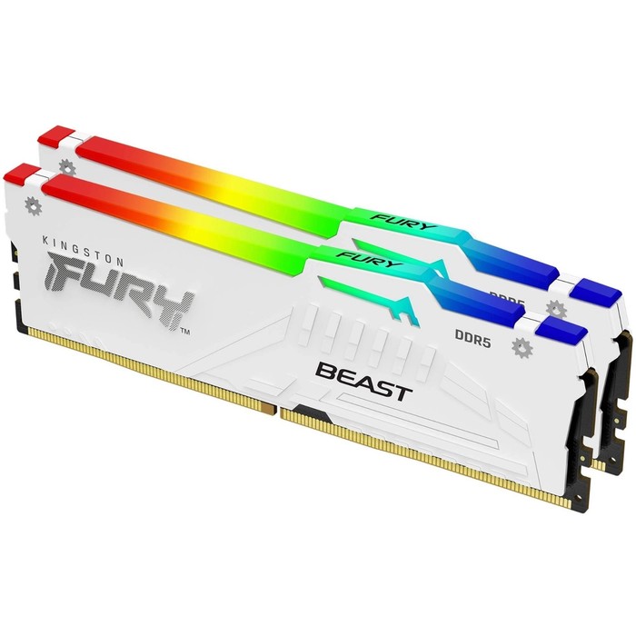 Память DDR5 2x16GB 6000MHz Kingston KF560C36BWEAK2-32 Fury Beast White Expo RGB RTL Gaming   1073503 - фото 51636164