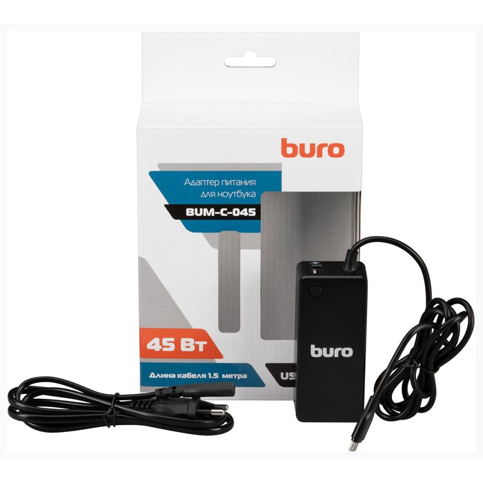 Блок питания Buro BUM-С-045 автоматический 45W 5V-20V 3A 1xUSB 2.4A от бытовой электросети   1073507 - фото 51636393