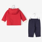 Комплект для мальчика (кофта 2 шт, брюки), красный, рост 62-68 см - Фото 7