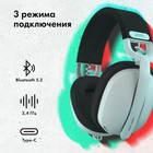 Наушники с микрофоном GMNG GG-HS420W белый 1.5м накладные BT/Radio оголовье (1970390) - Фото 7