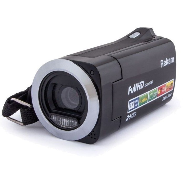 Видеокамера Rekam DVC-360 черный IS el 2.7" 1080p SDHC Flash/Flash - фото 51816471