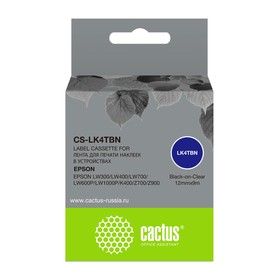 Картридж ленточный Cactus CS-LK4TBN черный для Epson LW300/LW400/LW700/LW600P/LW1000P/K400/   107409 10740902