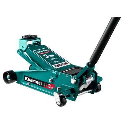 Домкрат подкатной гидравлический KRAFTOOL, быстрый подъем/подхват 465/130 мм, 3 т