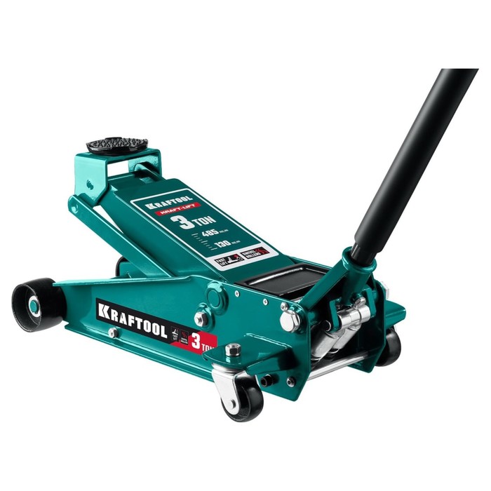 Домкрат подкатной гидравлический KRAFTOOL, быстрый подъем/подхват 465/130 мм, 3 т - Фото 1
