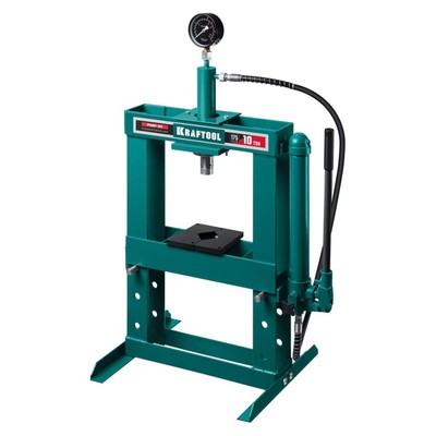 Пресс гидравлический ЗУБР 43472-10, с гидронасосом и манометром, 10 т