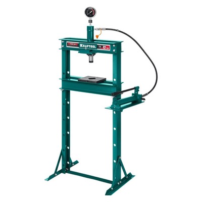 Пресс гидравлический ЗУБР 43472-12, с гидронасосом и манометром, 12 т