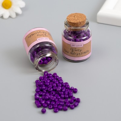 Бисер круглый 6/0 в бутылочке «Глубокий фиолетовый», 2×20 г, набор 2 шт.