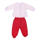 Комплект для девочки: кофта в красный горошек, штанишки, рост 68-74 см (3-6 мес.), цвет микс 9002NC1048 - Фото 1