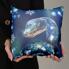 Подушка декоративная антистресс «Змея», синяя - Фото 2