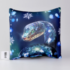 Подушка декоративная антистресс «Змея», синяя - Фото 3