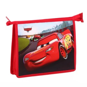 Папка для тетрадей А5, пластик, на молнии, «Тачки»