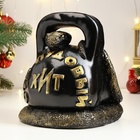 Копилка "Змея с гирей" черная, 25 см - фото 25423593