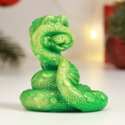 Фигура "Змея подглядывает" светло-зеленая, 5,5 х 6,5 см - фото 25423647