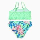 Купальник раздельный для девочек, цвет бирюзовый, рост 122-128 см - фото 26331510