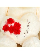 Мягкая игрушка «Мишка», с сердцем, 80 см, цвет белый - Фото 3