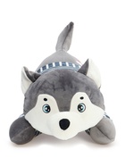 Мягкая игрушка «Хаски», с пледом, 60 см, цвет серый - Фото 8