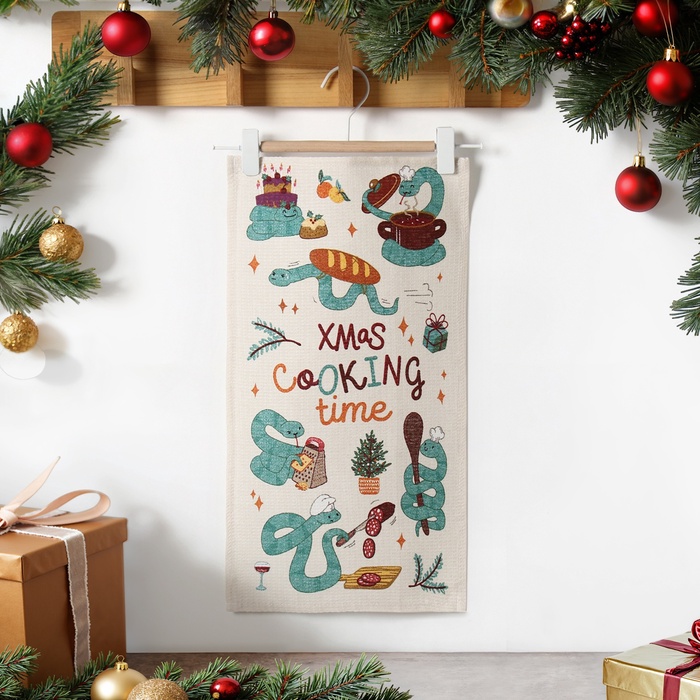 Полотенце «Доляна» Cooking time, 28×46 см, 100% хлопок - Фото 1