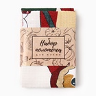 Набор новогодних полотенец Доляна «Помурчим в новом году» 28×46 см - 3штуки, 100% хлопок, вафля 160 г/м² - Фото 9