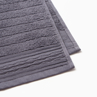 Набор полотенец в коробке Эстет 50х90см, 70х130см, тёмно-серый, махра 420г/м, хлопок 100% - фото 25482048