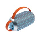 УЦЕНКА Портативная колонка Luazon LAB-54, 10 Вт, 1200 мАч, microSD, AUX, USB, серо-бирюзовая - Фото 3