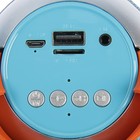 УЦЕНКА Портативная колонка Luazon LAB-54, 10 Вт, 1200 мАч, microSD, AUX, USB, серо-бирюзовая - Фото 4