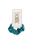 Набор для волос QF «Джеси», резинка 7 см, 3 крабика 2 см, зелёный  (артикул 10454724)  большой выбор товаров оптом и в розницу по низким ценам с доставкой