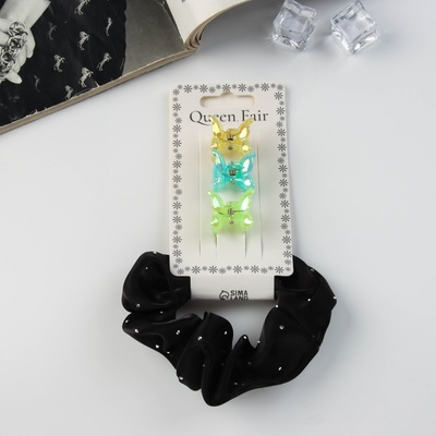 Набор для волос «Джеси блеск», резинка 7 см, 3 крабика 2 см, элегия