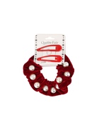 Набор для волос QF «Глория грация», резинка 7 см, 2 заколки 5 см, красный - фото 65430715