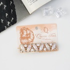 Заколка - автомат для волос «Глория», нежность прямой, 9 см - Фото 4