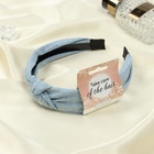 Ободок для волос QF «Джил», 2.5 см, голубой - Фото 2