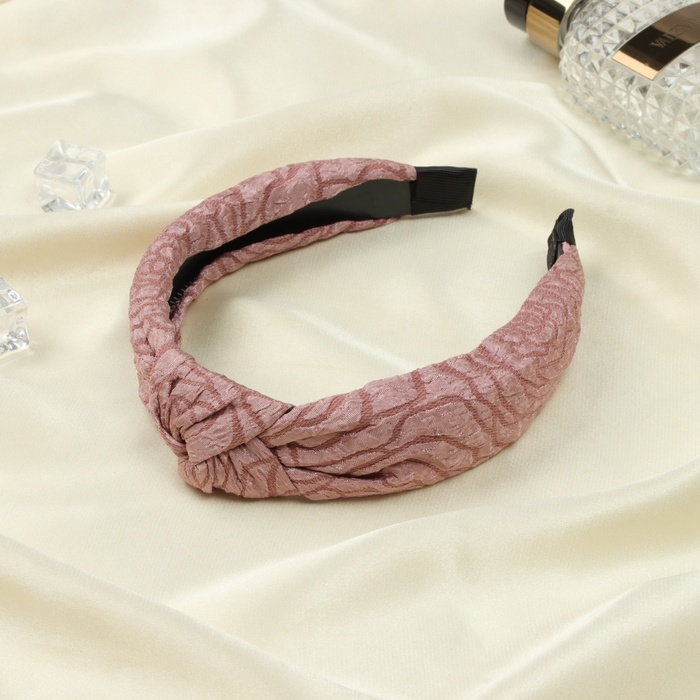 Ободок для волос QF «Роуз», 2.5 см, розовый - Фото 1