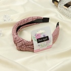 Ободок для волос QF «Роуз», 2.5 см, розовый - Фото 2