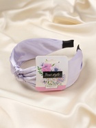 Ободок для волос QF «Трейси», 4 см, сиреневый - Фото 2