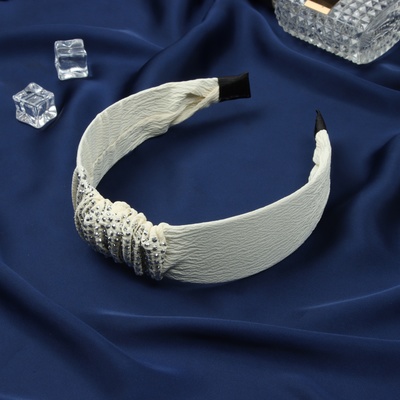 Ободок для волос QF «Мэнди», 4 см, белый