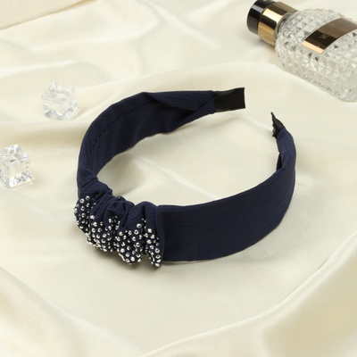 Ободок для волос QF «Мэнди», 4 см, синий