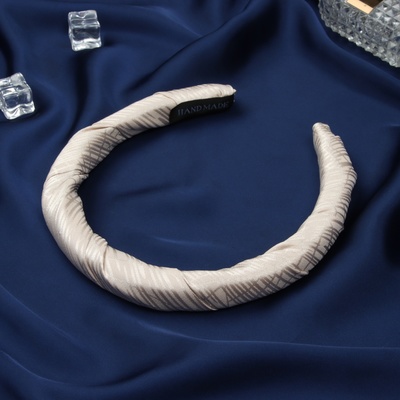 Ободок для волос QF «Бетти», 1.5 см, бежевый