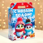 Новый год. Подарочная коробка Новогодняя Подарок "Совята" с игрой и анимацией 16,8 х 6,8 х 20, 9 см. 10652917 - фото 3981237