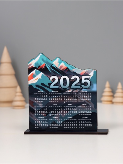 Настольный календарь «Горы 2025», 12×11.4×3 см
