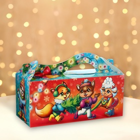 Подарочная новогодняя коробка «Снегурочка»23?10?10 см (комплект 5 шт)