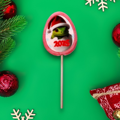 Леденец новогодний с печатью "Змейка в яйце" микс, 30 г