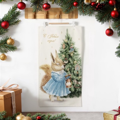 Полотенце Этель «Сказочная ёлка» 40×73 см, 100% хлопок, саржа 190 г/м²