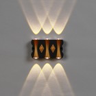 Светильник фасадный «Глосс», 6 Вт, 3000К, 3 луча, IP65, 220 В, пластиковый корпус, чёрный, свечение тёплое белое - Фото 3