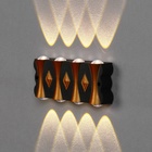 Светильник фасадный «Глосс», 8 Вт, 3000К, 4 луча, IP65, 220 В, пластиковый корпус, чёрный, свечение тёплое белое - Фото 2