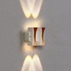 Светильник фасадный «Элегант», 4 Вт, 3000К, 2 луча, IP65, 220 В, пластиковый корпус, белый, свечение тёплое белое - Фото 4