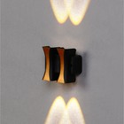 Светильник фасадный «Элегант», 4 Вт, 3000К, 2 луча, IP65, 220 В, пластиковый корпус, чёрный, свечение тёплое белое - Фото 2